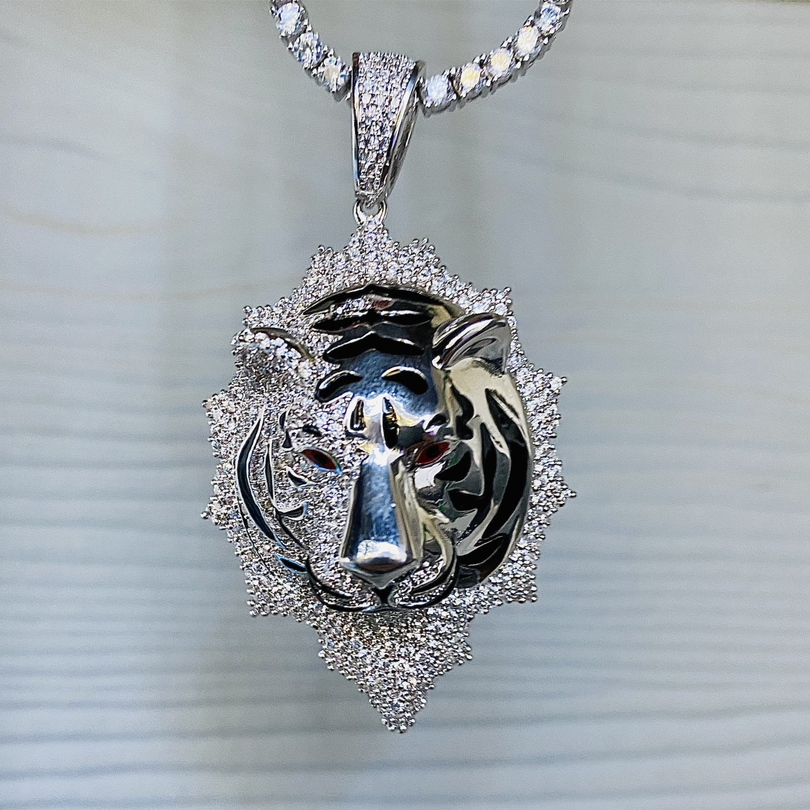 Half Iced Tiger Pendant